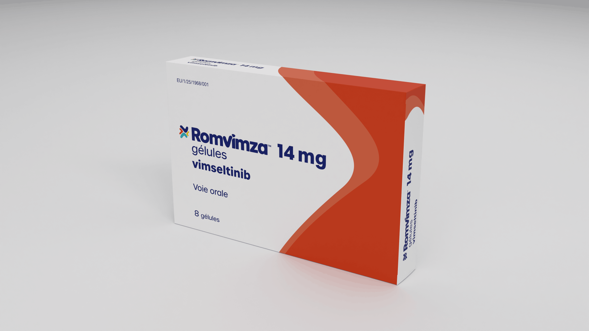 Photo de conditionnement <span class='vidalbox-gamme-product'>(ROMVIMZA 14 mg gél)</span>