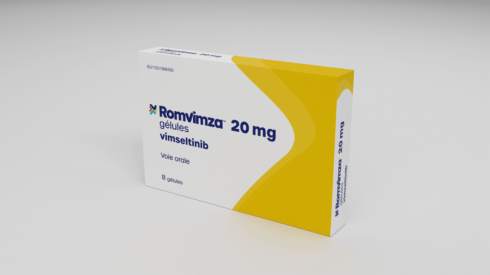 Photo de conditionnement <span class='vidalbox-gamme-product'>(ROMVIMZA 20 mg gél)</span>