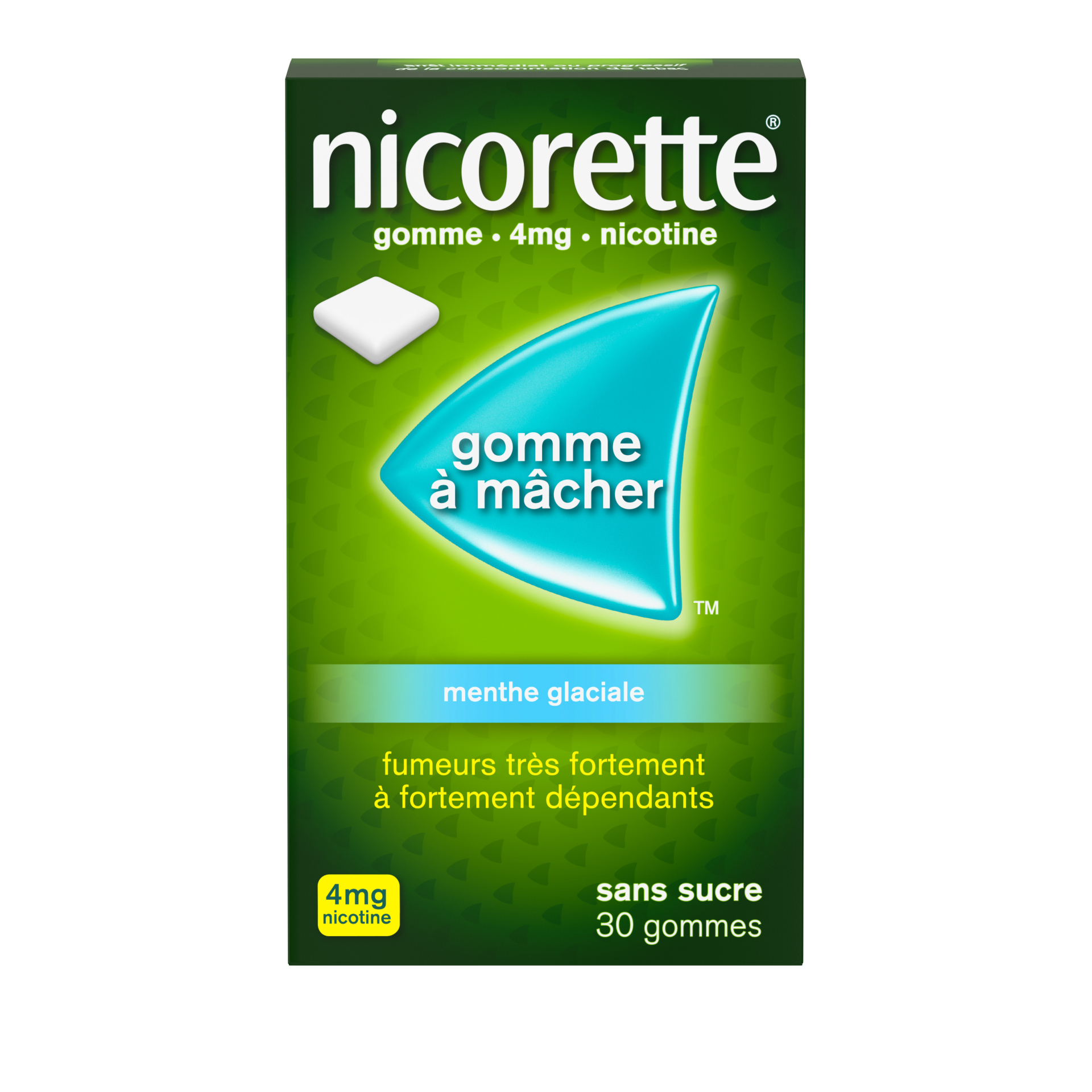Photo de conditionnement <span class='vidalbox-gamme-product'>(NICORETTE 4 mg gomm mâcher médic sans sucre menthe glaciale)</span>