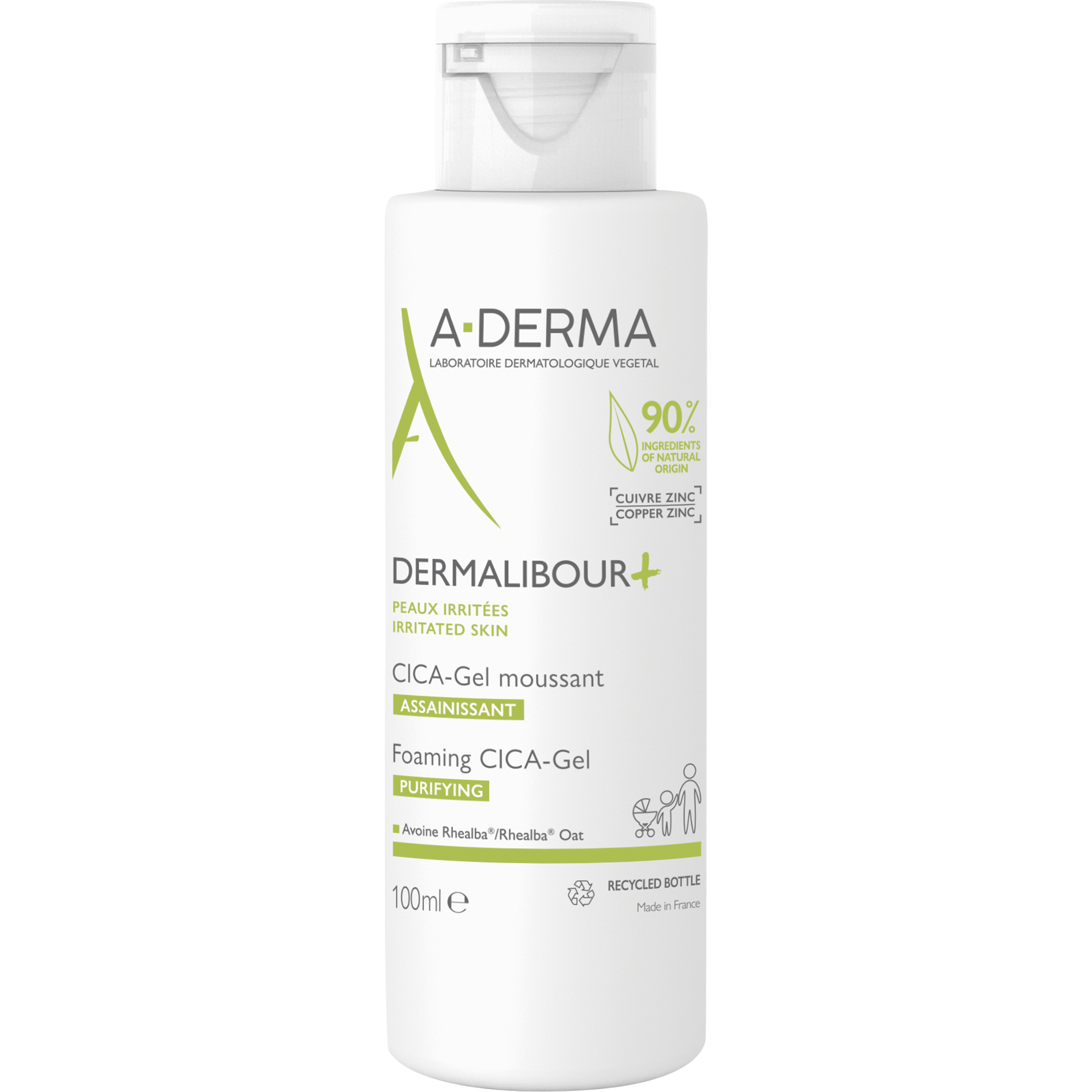 A-derma dermalibour+ cica-gel moussant assainissant 200ml