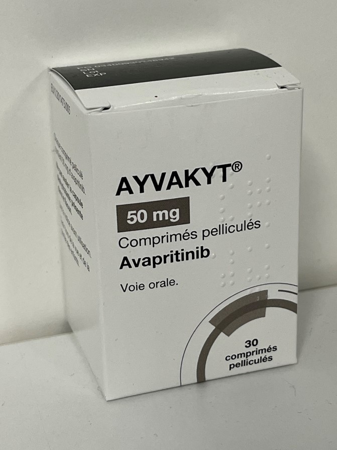 Photo de conditionnement <span class='vidalbox-gamme-product'>(AYVAKYT 50 mg cp pellic)</span>