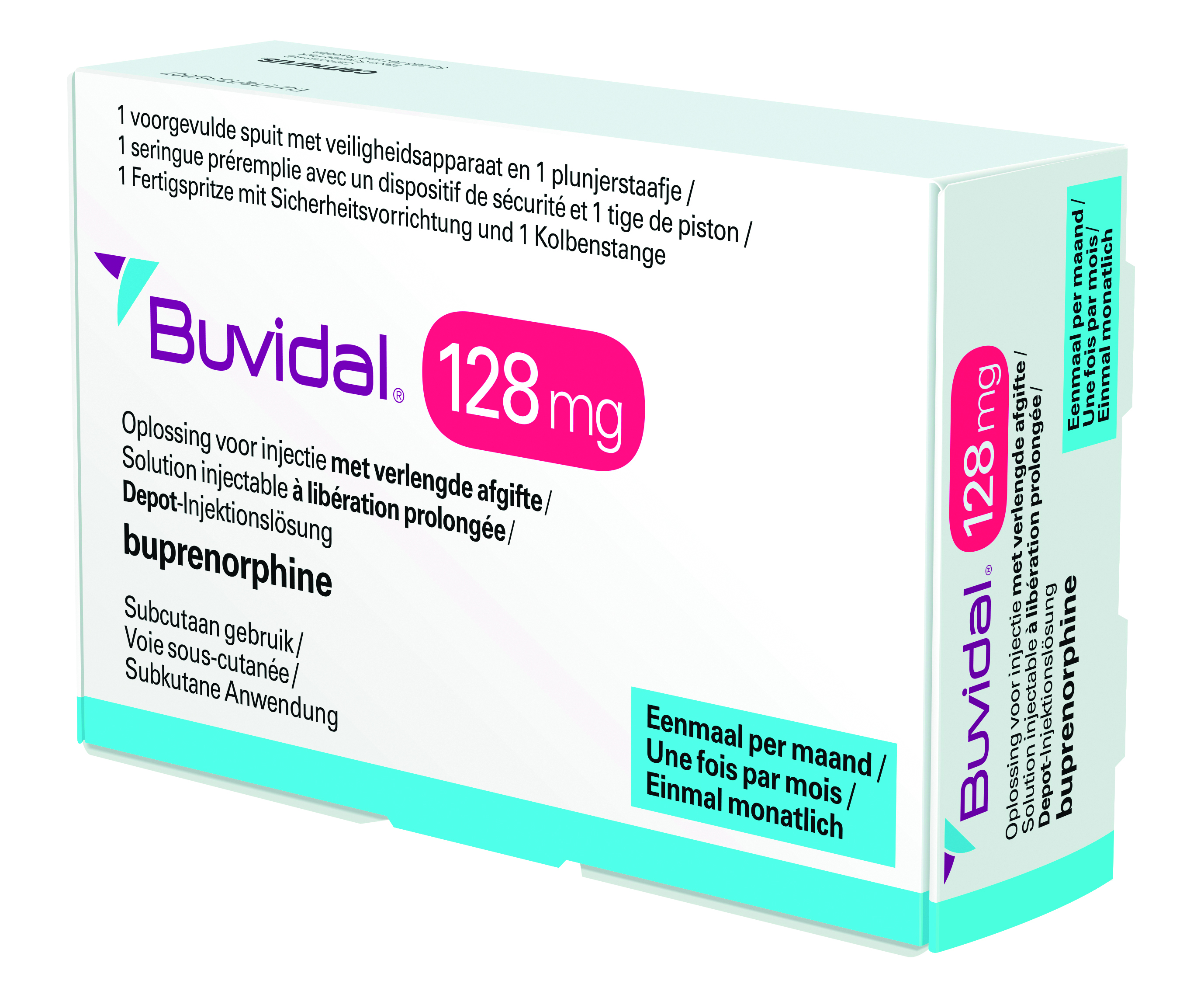 Photo de conditionnement <span class='vidalbox-gamme-product'>(BUVIDAL 128 mg sol inj à libération prolongée)</span>