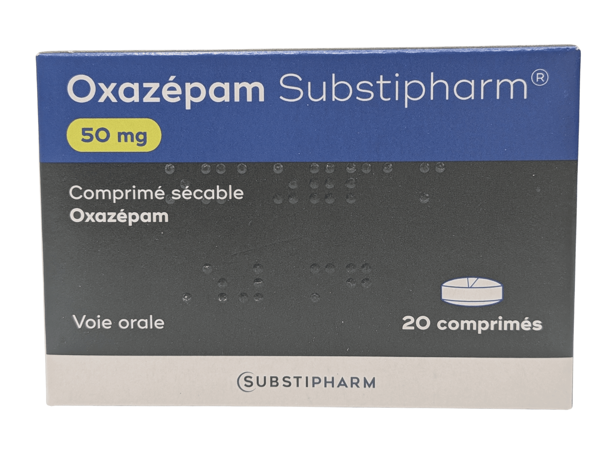 Photo de conditionnement <span class='vidalbox-gamme-product'>(OXAZEPAM SUBSTIPHARM 50 mg cp séc)</span>