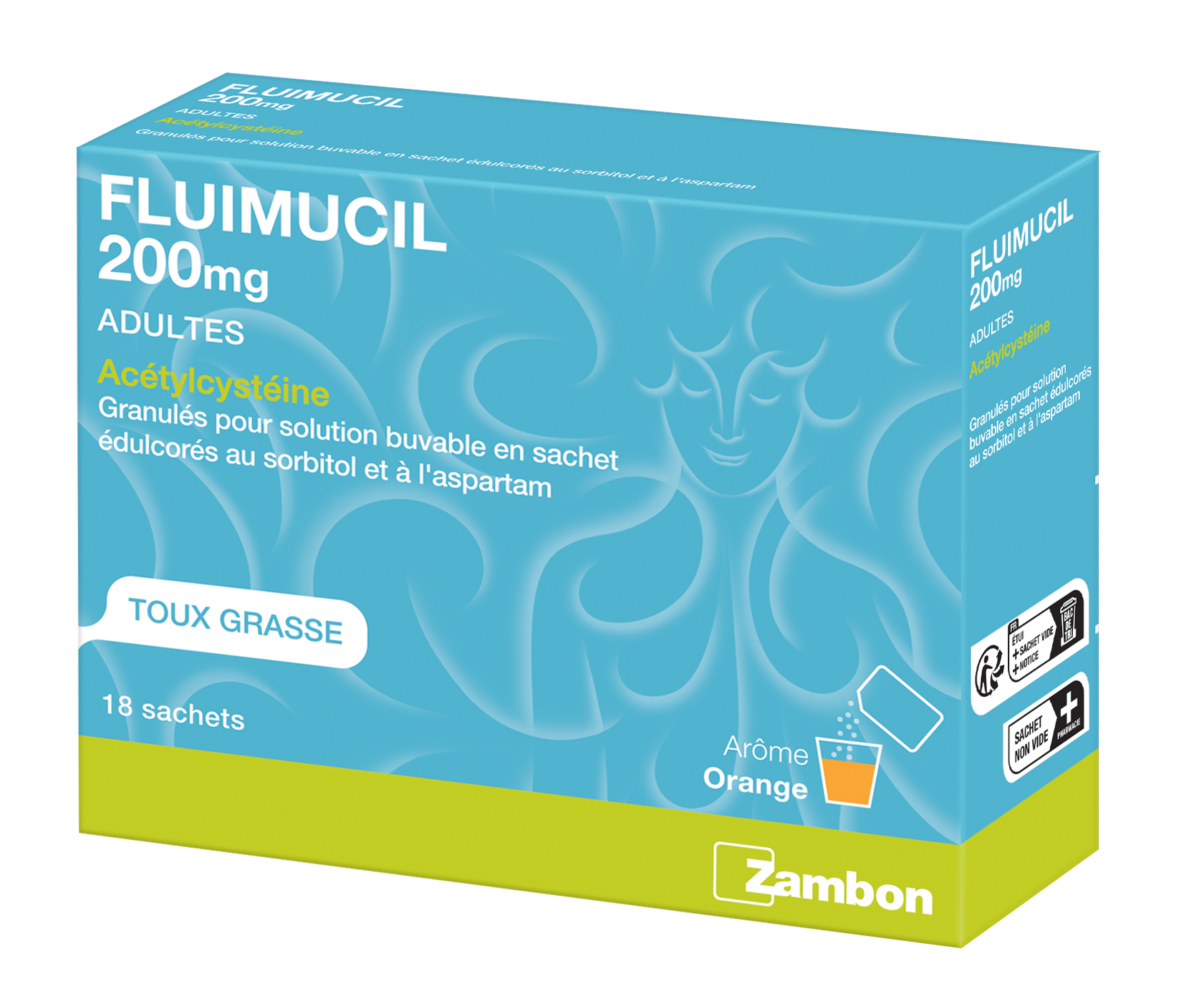 Photo de conditionnement <span class='vidalbox-gamme-product'>(FLUIMUCIL 200 mg glé p sol buv sach édulcorée au sorbitol et à l'aspartam adulte)</span>
