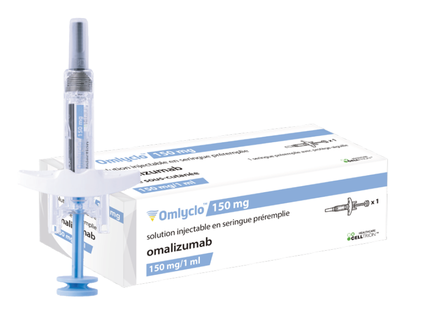 Photo de conditionnement <span class='vidalbox-gamme-product'>(OMLYCLO 150 mg sol inj ser préremplie)</span>
