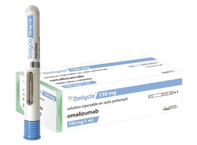 Photo de conditionnement <span class='vidalbox-gamme-product'>(OMLYCLO 150 mg sol inj stylo prérempli)</span>