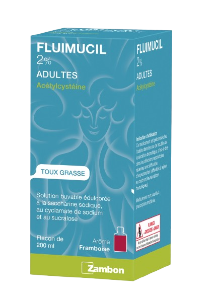 Photo de conditionnement <span class='vidalbox-gamme-product'>(FLUIMUCIL 2 % adulte sol buv édulcorée à la saccharine sod cyclamate sod et au sucralose)</span>