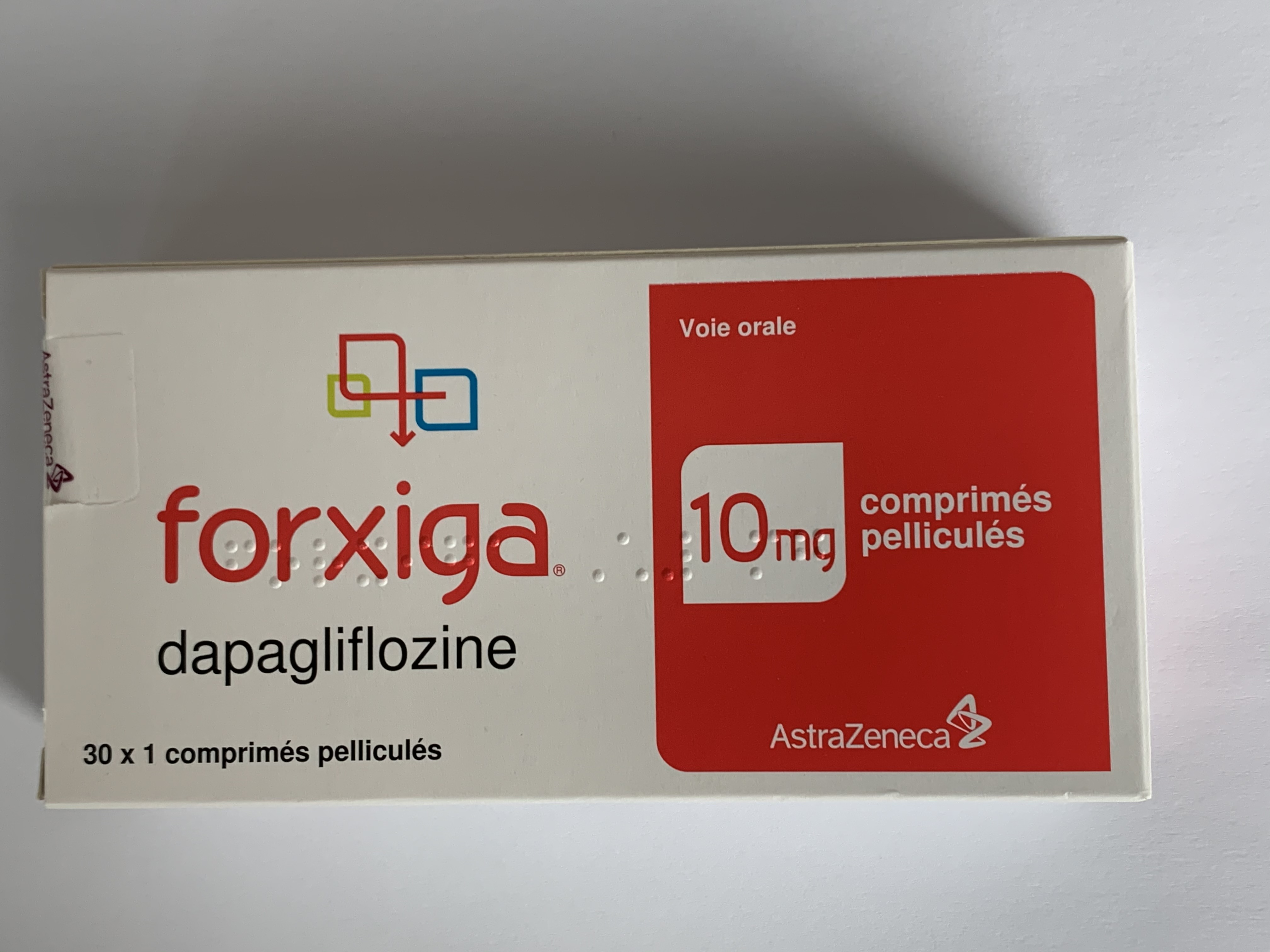 Photo de conditionnement <span class='vidalbox-gamme-product'>(FORXIGA 10 mg cp pellic)</span>