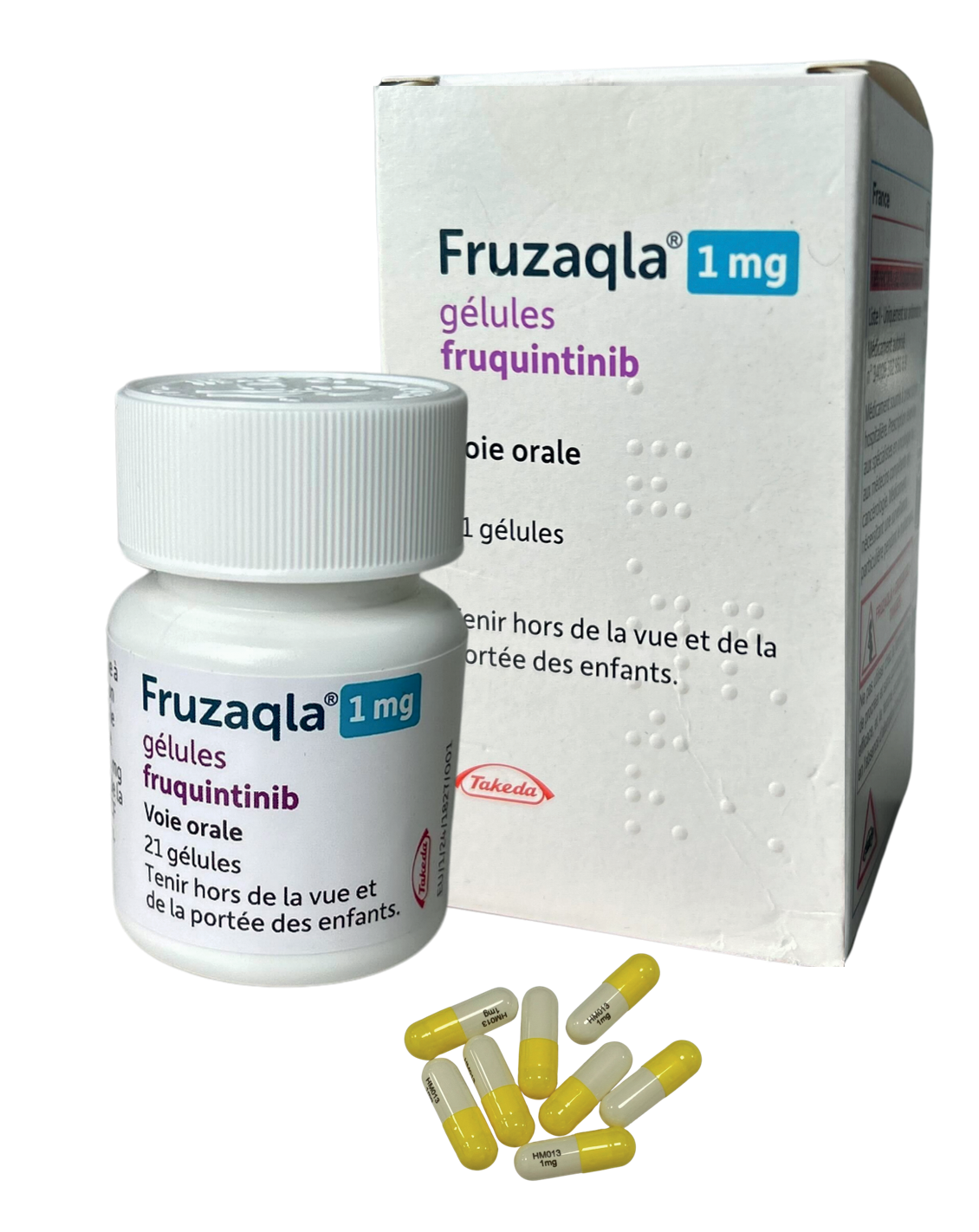 Photo de conditionnement <span class='vidalbox-gamme-product'>(FRUZAQLA 1 mg gél)</span>