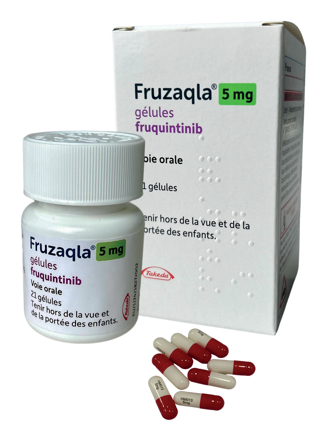 Photo de conditionnement <span class='vidalbox-gamme-product'>(FRUZAQLA 5 mg gél)</span>