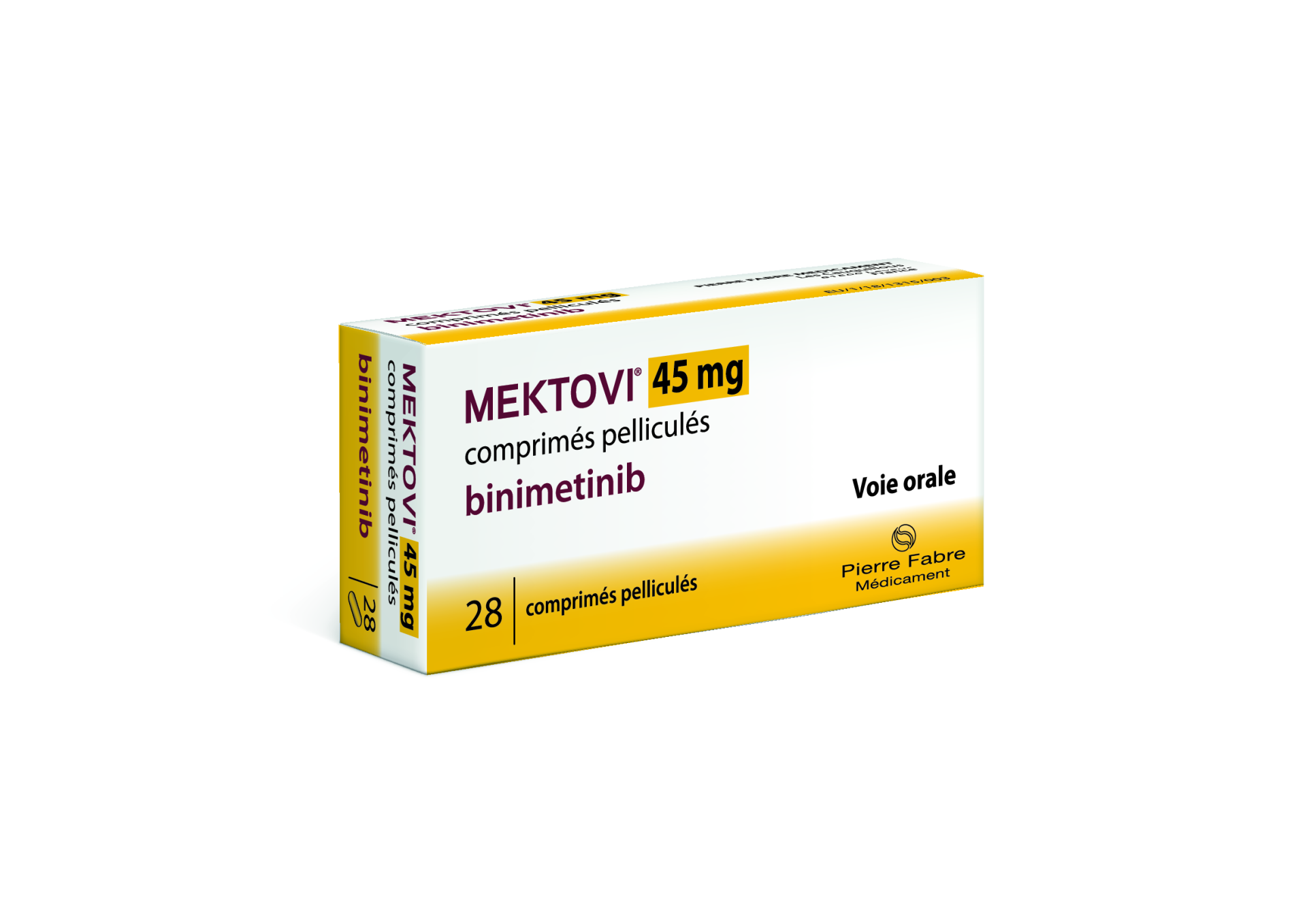 Photo de conditionnement <span class='vidalbox-gamme-product'>(MEKTOVI 45 mg cp pellic)</span>