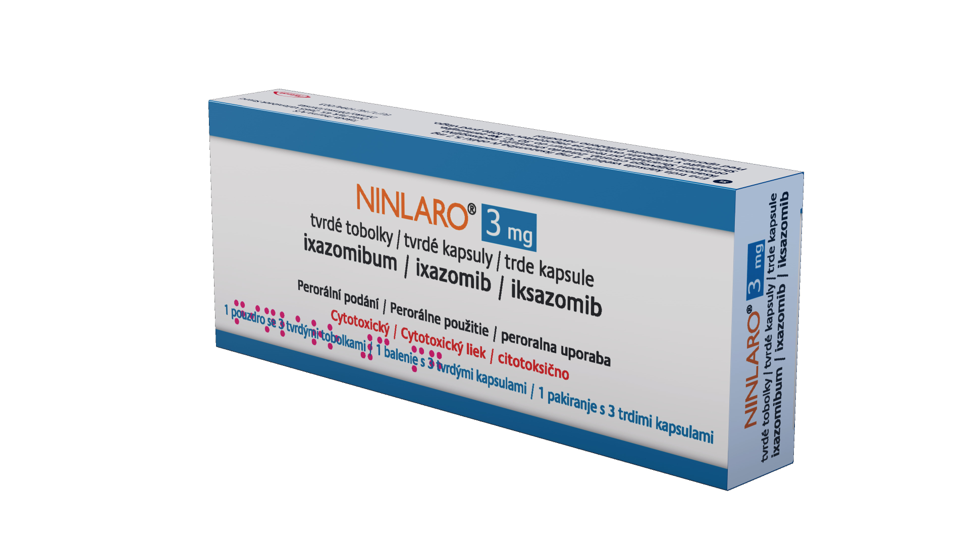 Photo de conditionnement <span class='vidalbox-gamme-product'>(NINLARO 3 mg gél)</span>