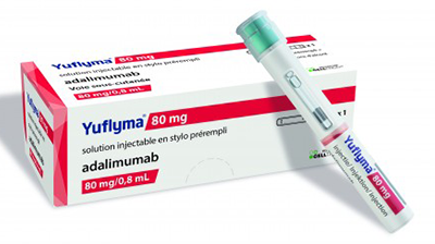 Photo de conditionnement <span class='vidalbox-gamme-product'>(YUFLYMA 80 mg sol inj en stylo prérempli)</span>