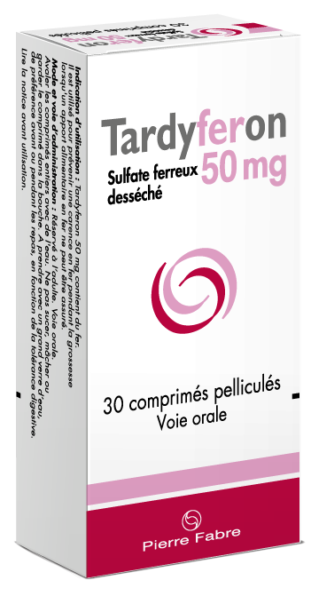 Photo de conditionnement <span class='vidalbox-gamme-product'>(TARDYFERON 50 mg cp pellic)</span>