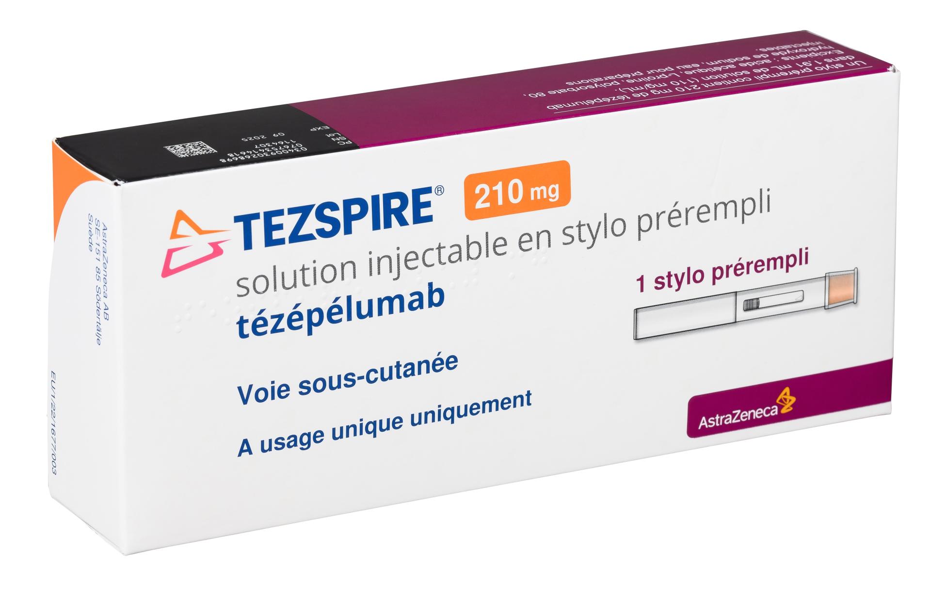 Photo de conditionnement <span class='vidalbox-gamme-product'>(TEZSPIRE 210 mg sol inj en stylo prérempli)</span>