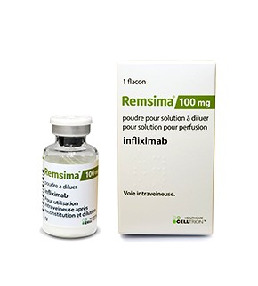 Photo de conditionnement <span class='vidalbox-gamme-product'>(REMSIMA 100 mg pdre p sol diluer p sol p perf)</span>